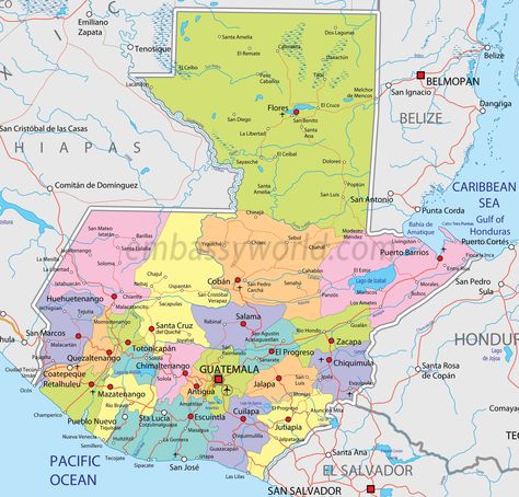 Maps Of Guatemala - Map Of Guatemala - Guatemala Maps Online Puerto Barrios, Chisec, Dangriga, Cost Rica, South America Map, Satellite Maps, Guatemala Travel, Guatemala City, Map Pictures