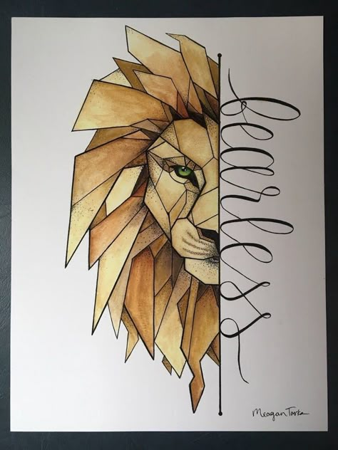 Arte Doodle, Kunst Tattoos, Lion Drawing, Men Tattoos, Lion Painting, Geometric Drawing, Lion Print, Tattoo Art Drawings, Mandala Design Art