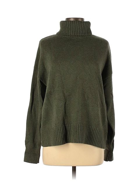 Gap Turtleneck Sweater Size: Medium Tops - used. No Fabric Content, Solid | Gap Turtleneck Sweater: Green Solid Tops - Size Medium Green Turtleneck Outfit, Green Turtleneck Sweater, Turtleneck Outfit, Green Turtleneck, Green Turtle, Rachel Green, Character Outfits, Solid Tops, Green Sweater