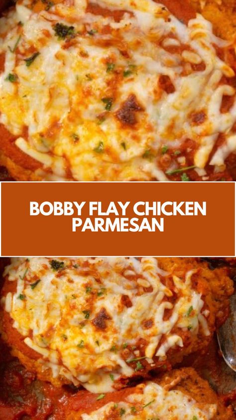 Bobby Flay’s Chicken Parmesan is made with boneless, skinless chicken breasts, all-purpose flour, eggs, panko bread crumbs, vegetable oil, tomato sauce, fresh mozzarella, and Parmesan. This delicious Chicken Parmesan recipe creates a hearty dinner that takes about 80 minutes to prepare and can serve up to 4 people. Boneless Chicken Thigh Parmesan Recipe, Recipes For Boneless Chicken Breast, Panko Chicken Recipes, Skinless Boneless Chicken Breast Recipes, Boneless Skinless Chicken Recipes, Chicken Breast Boneless Skinless, Boneless Chicken Breast Recipes, Panko Recipes, Breaded Chicken Parmesan