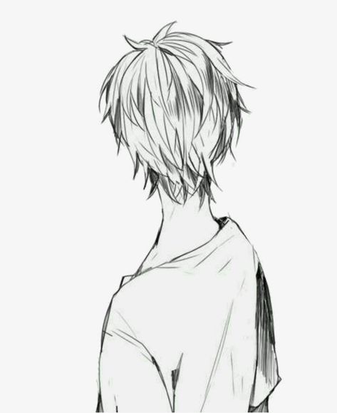 Boy Hair Drawing, Back Drawing, Pelo Anime, Manga Hair, Anime Boy Hair, Anime Boy Sketch, Anime Head, Hair Sketch, Drawing Heads