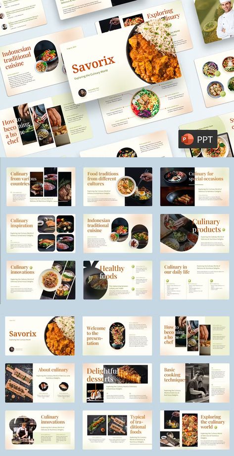 Food Presentation Design, Food Powerpoint Template, Slide Layout, Best Presentation Templates, Slide Presentation Design, Free Powerpoint Presentations, Presentation Slides Design, Font Love, Presentation Design Layout