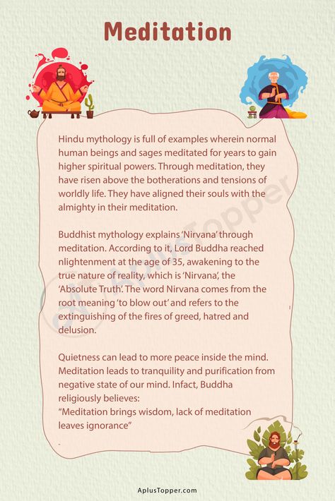 Meditation Essay | Essay on Meditation for Students and Children in English - A Plus Topper Meditation For Students, Central Dogma, Breathing Meditation, Short Essay, Spiritual Power, Mental Strength, Positive Results, Spiritual Wellness, True Nature