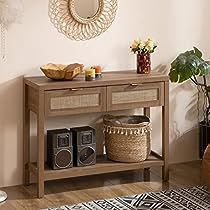 Rattan Entryway, Console Table Classic, Wood Entry Table, Rattan Drawers, Table For Hallway, Small Console Tables, Entryway Table With Storage, Small Entryway Table, Narrow Sofa Table