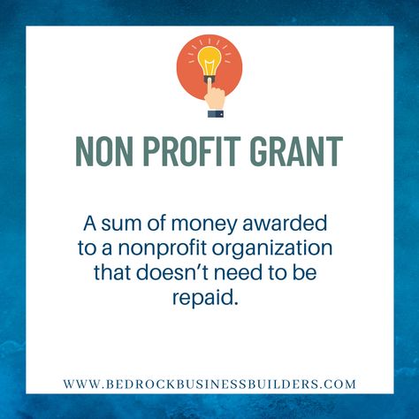 Getting a grant for your nonprofit will not only give you funds but also gain visibility and credibility for your organization. Based on Society for Nonprofits, once you receive one grant, you are more likely to receive others. #bedrockbusinessbuilders #nonprofits #grants Grant Format Proof, Grant Proof, Start A Non Profit, Nonprofit Startup, Money Counter, Grant Money, Nonprofit Organization, Photo To Video, Non Profit