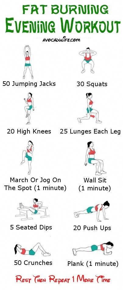 A fat-burning workout is a type of exercise routine designed to help you burn calories and reduce body fat. The key to effective fat burning is to increase your heart rate and maintain it at a moderate to high intensity for an extended period. Here's a sample fat-burning workout that combines both cardio and strength training exercises. Remember to consult with a healthcare professional before starting any new exercise program, especially if you have under #WeightLossExercisePlan Types Of Exercise For Women, Strength Training Exercises, Type Of Exercise, Types Of Cardio, Evening Workout, Burning Workout, Training Exercises, Exercise Program, Exercise Plan