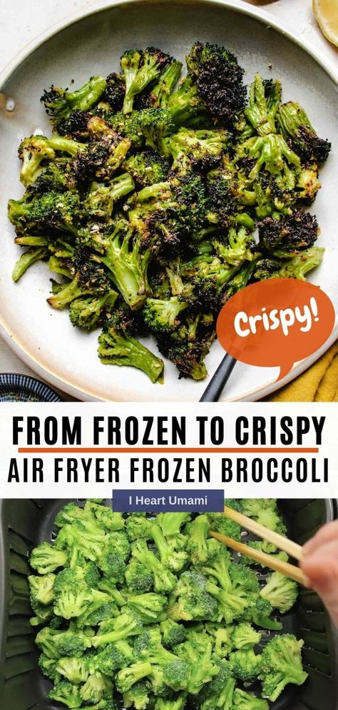 Air Fryer Frozen Broccoli, Frozen Broccoli Recipes, Roast Frozen Broccoli, Budget Friendly Dinner Recipes, Fried Broccoli, Broccoli Recipe, Frozen Broccoli, Air Fryer Dinner Recipes, Air Fryer Healthy