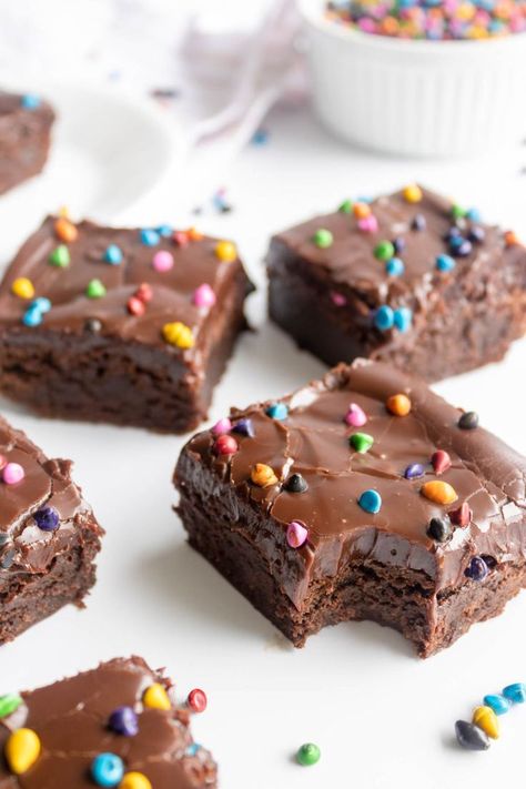 Sheet Pan with cosmic brownies. Copycat Little Debbie, Moist Brownies, Raw Brownies, Cosmic Brownies, Peppermint Brownies, Brownie Ice Cream, Little Debbie, Delicious Brownies, Decadent Cakes