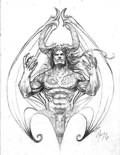 Illidan Tattoo, Warcraft Drawing, Gargoyle Drawing, Angel Demon Tattoo, Demon Drawing, Angel Warrior Tattoo, Gargoyles Art, Gargoyle Tattoo, Balance Tattoo