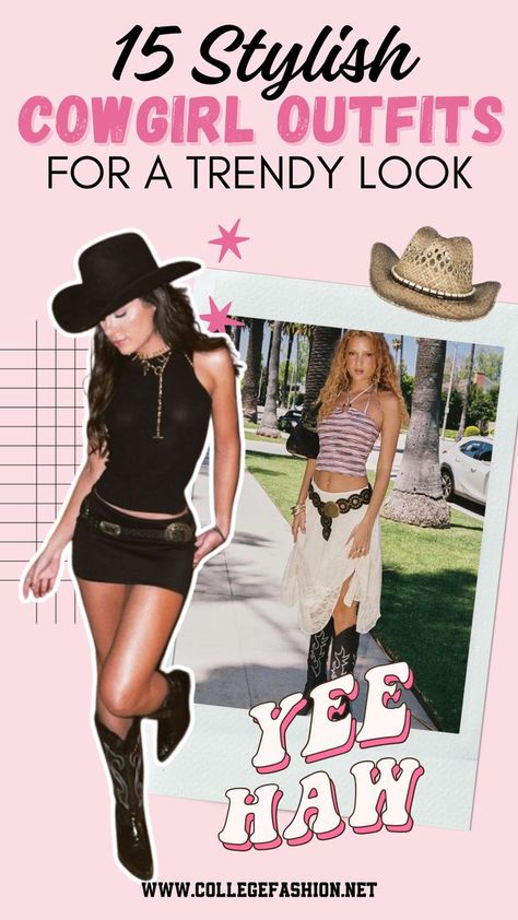 trendy cowgirl outfits ideas Festival Outfits Country, Outfit Ideas Cowgirl, Aesthetic Nashville, Country Concert Outfit Summer, Cowgirl Dress Up, Cowgirl Outfit Ideas, Outfits Country Concert, All Leather Outfit, Nashville Outfits Summer