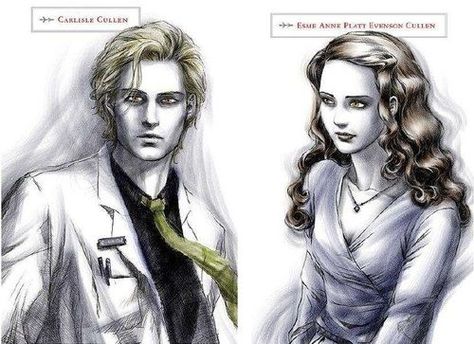 Dr. Carlisle Cullen and Esme Anne Platt Evenson Cullen ... love thier back story | .♠. twilight ... Esme And Carlisle Cullen, Esme And Carlisle, Carlisle And Esme, Twilight Facts, Twilight Saga Books, Carlisle Cullen, Twilight Saga Series, Twilight Memes, Twilight Edward