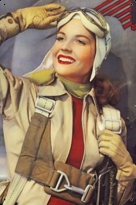 Vintage Flights Woman Aviator Rolf Armstrong, Women In Aviation, Female Pilots, Vintage Auto's, Aviation Decor, Old Posters, Female Pilot, Fly Girls, Amelia Earhart