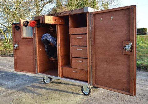 Tack Locker Diy, Tack Locker Plans, Horse Tack Boxes, Horse Trailer Organization, Tack Storage, Tack Locker, Horse Tack Rooms, Tack Trunk, Tack Box