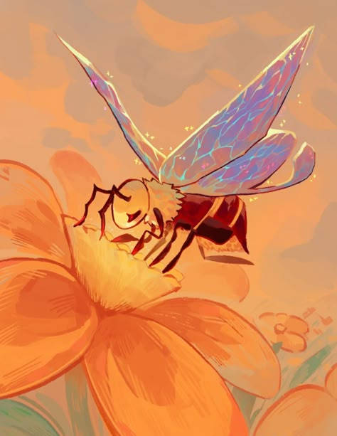 Queen Bee Character Design, Hive Mind Concept Art, Bee Oc Art, Bee Concept Art, Bee Fursona, Bee Pfp, Bee Oc, Bees Aesthetic, Queen Bee Art