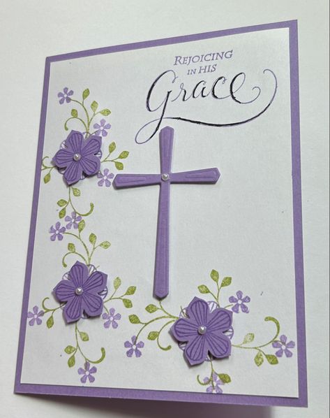 Religious Easter Cards, Easter Crosses, Stampin Up Easter Cards, Stampin Up Easter, Easter 2024, Sympathy Cards Handmade, Easter Cards Handmade, Easter Greeting, Easter Religious