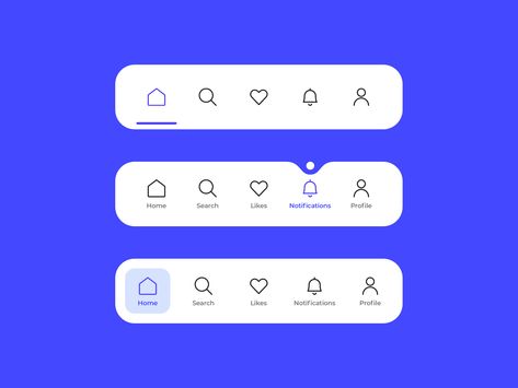 Tab bar menu navigation by zsolt hutvagner Nav Bar Design, Mobile App Navigation, Bottom Navigation, App Navigation, Ui App Design, การออกแบบ Ui Ux, Application Ui Design, Design De Configuration, To Do App