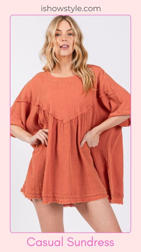 Casual Outfit ideas - Casual Sundress Umgee Clothing, Thml Clothing, Baby Doll Top, Casual Sundress, Umgee Dress, Umgee Tops, Love Clothing, Babydoll Top, Sweater Making