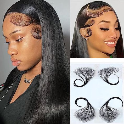 Lace front Edges Hair Edges, Hair Stripes, Hair Stripping, How To Cut Your Own Hair, Edges Hair, Invisible Lace, Headband Wigs, Braided Ponytail, Hair Black