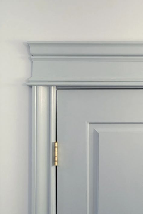 How to Select Millwork Profiles + The Trim I Chose - Room for Tuesday Trim For Doorways, Trim Around Hallway Entrance, Trim Profiles Interior Design, Colonial Door Trim Interior, Door And Window Moulding Ideas, Custom Door Molding, Cottage Door Trim, Wall Millwork Detail, Double Trim Molding