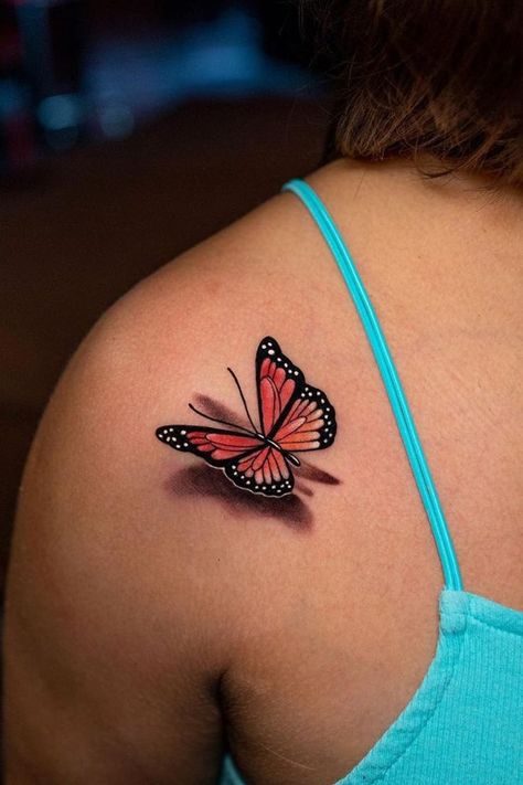 3 D Butterfly Tattoos For Women, Realistic Butterfly Tattoo, Butterfly Tattoos Images, Butterfly Tattoos On Arm, 3d Butterfly Tattoo, Butterfly Wrist Tattoo, Butterfly Tattoo On Shoulder, Saved Tattoo, Mom Tattoo Designs