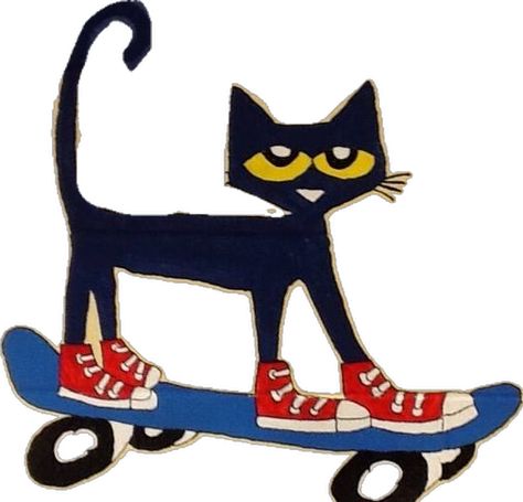 Pete The Cat Costume, Cat Skateboard, Cat Tat, Dorm Wall Art, Simple Canvas Paintings, Pete The Cat, Character Design Animation, Cute Animal Photos, Blue Cats