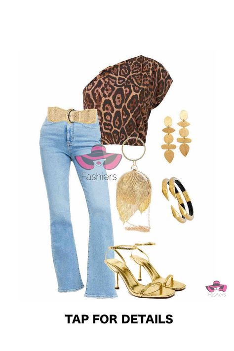 Date night casual look! flare jeans with animal print one shoulder crop top! Outfit created with Fashiers app! visit fashiers.com! #styleblogging #outfittips #outfitideas #stylishlook #stylehelp #ootdstyle #fashionaddict #outfitpost #ootdideas One Shoulder Crop Top Outfit, Crop Top Outfit, One Shoulder Crop Top, Top Outfit, Fashion Styling, Fashion App, Best Brands, Shoulder Crop Top, Style Tips