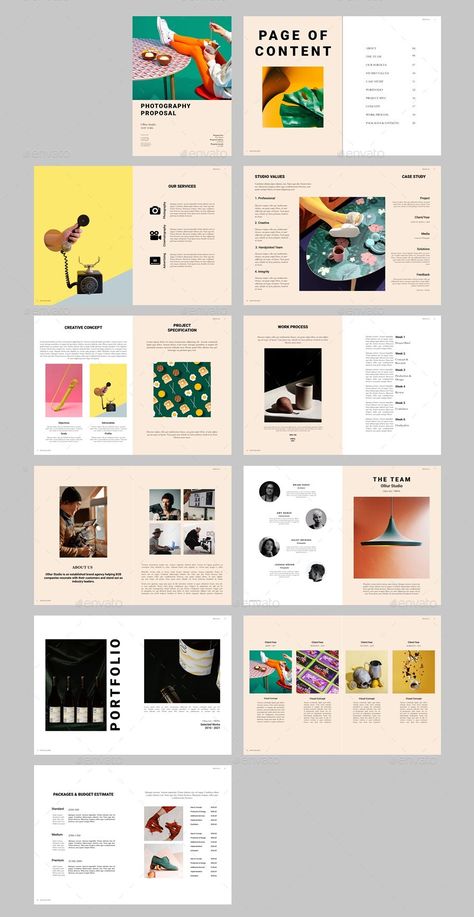 Idea Proposal Template, A4 Document Layout Design, Proposal Template Design Creative, Layout Page Design, Product Proposal Template, Creative Document Layout, Business Proposal Cover Page, Graphic Design Proposal Template, Client Proposal Design