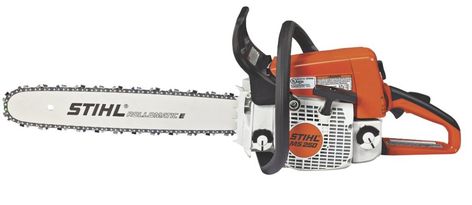 STIHL MS 250 Chainsaw Review: "Best Stihl Homeowner Saw" Chainsaw Reviews, Best Chainsaw, Tree Limbs, Landscaping Equipment, Chainsaw Chains, Stihl Chainsaw, Chainsaw Chain, Bob Vila, Steel Fabrication