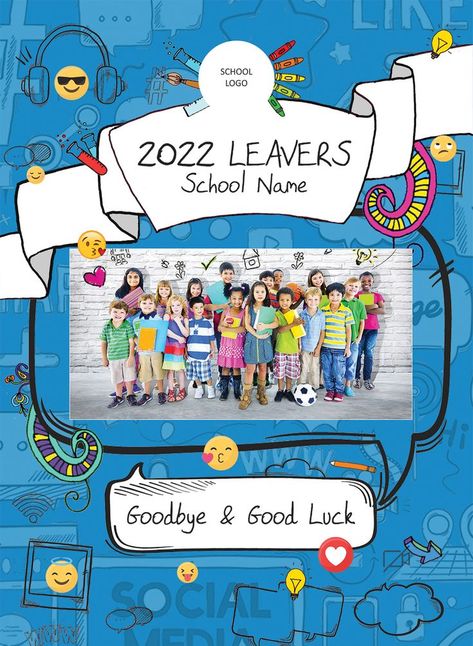 Kindergarten Yearbook, School Yearbook Design, Elementary Yearbook Ideas, Preschool Yearbook, Yearbook Mods, Yearbook Design Layout, Yearbook Covers Design, Projek Diy, Goodbye And Good Luck