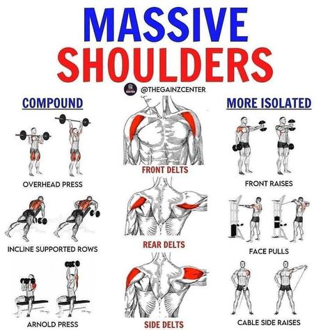 Shoulder Workouts For Men, Shoulder Gym, Workouts Routines, Shoulder Workout Routine, Best Shoulder Workout, Workout Gym Routine, Gym Workout Planner, Bodybuilding Workout Plan, Gym Workout Chart