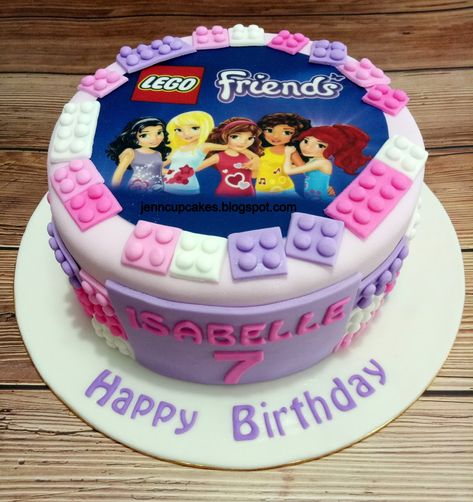 Lego Friends Cake, Bird Cage Cake, Lego Friends Birthday, Birthday Cake Images, Friends Birthday Cake, Movie Cakes, Shirt Cake, Friends Cake, Ombre Cake