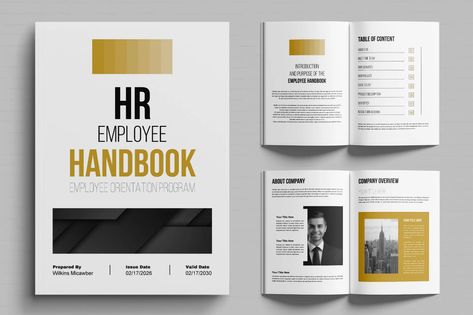 HR Employee Handbook Layout, Print Templates ft. hr & employee - Envato Sports Magazine Design, Employee Handbook Template, Layout Print, Creative Proposals, Employee Handbook, Brand Book, Proposal Templates, Brochure Design Template, Magazine Template