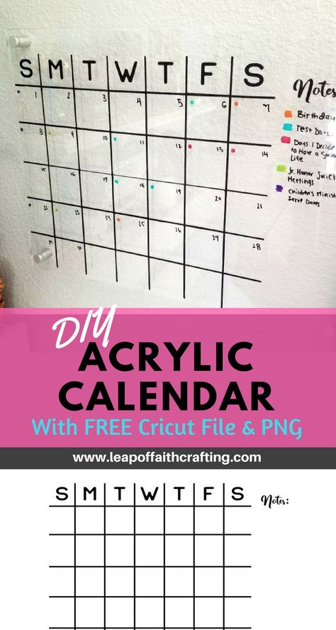 acrylic wall calendar pin Reusable Wall Calendar, Diy Monthly Calendar, Wall Calendar Diy, Diy Dry Erase Calendar, Diy Calendar Wall, Acrylic Wall Calendar, Pallet Tv, Acrylic Calendar, Tv Consoles