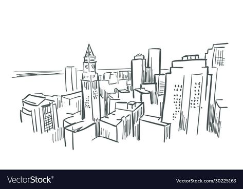 Boston Sketch, Boston Mass, Vector Sketch, City Illustration, Boston Massachusetts, Wood Burning, Massachusetts, Adobe Illustrator, Boston