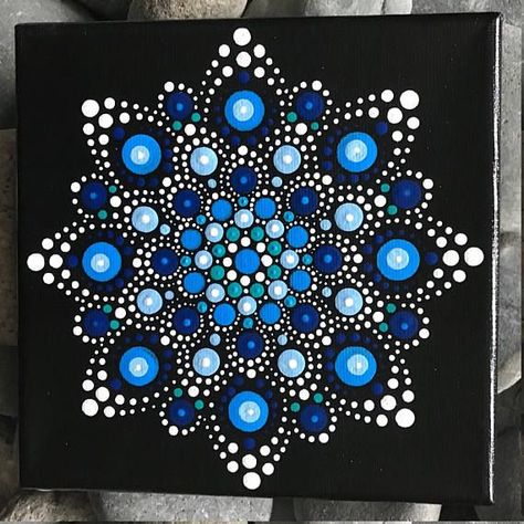 Mandala On Canvas, Mandala Painted Rocks, Mandala Rock Art, Mandala Canvas, Painted Mandala, Art Painting Tools, Mandala Art Therapy, Mandalas Painting, Mandala Design Pattern