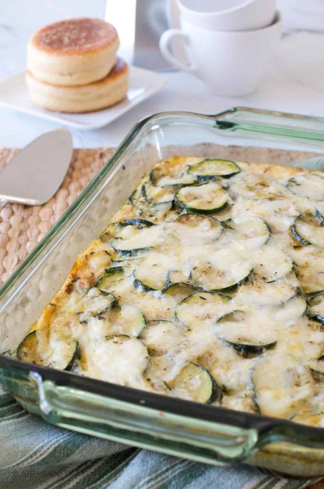 Caramelized Onion and Zucchini Egg White Casserole is a delicious savory breakfast. If you’re avoiding egg yolks, this healthy breakfast casserole is made only with egg whites. It’s also has caramelized onions & fresh zucchini. Melty white cheddar gives it just enough decadence that you’ll want this on repeat. It's a great low carb, meal prep option for easy breakfasts. But, I would totally serve it to friends for weekend brunch, too! Egg White Bake, Savory Dutch Baby, Healthy Breakfast Casserole, Baked Eggs Recipe, Baked Eggs, Savory Breakfast, How To Cook Eggs, Breakfast Casserole, On Repeat