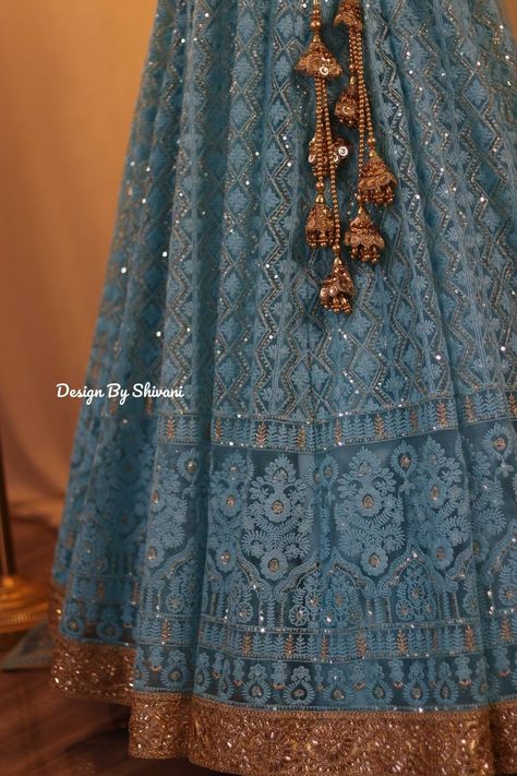 Handmade Lucknowi Chikankari Lehenga With Blouse Bridal - Etsy Lucknowi Chikankari Lehenga, Lucknowi Lehenga, Lehenga Blue, Lehenga With Blouse, Chikankari Lehenga, Engagement Lehenga, Bridesmaid Lehenga, Unique Bridesmaid Dresses, Anarkali Lehenga