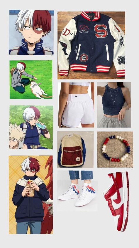 #shoto #todorokishoto #inspiredoutfit #bnha #bokunoheroacademia #outfit #anime Todoroki Outfit, Outfit Anime, Fandom Outfits, Anime Inspired Outfits, Casual Cosplay, Outfit Inspo Casual, Fashion Design Drawings, Fashion Inspiration Design, Themed Outfits