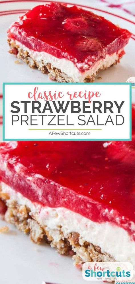 This is a classic sweet and salty dessert recipe! You must try this yummy Strawberry Pretzel Salad Recipe with gluten free option. Pretzel Salad Recipe, Oreo Trifle, Strawberry Pretzel Salad Recipe, Strawberry Pretzel Dessert, Salty Desserts, Pretzel Desserts, Recipes Easter, Strawberry Pretzel Salad, Coconut Dessert