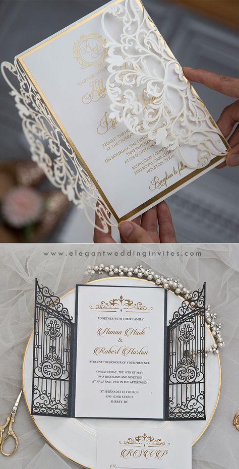 trending monogram laser cut wedding invitations for 2020 Laser Wedding Invitations, Elegant Wedding Card Design, Elegant Indian Wedding Invitations, Unique Wedding Invitation Cards Creative, Debut Venue, Unique Wedding Card Design, Wedding Invitations Fancy, Wedding Invitation Cards Elegant, Unique Wedding Invitation Cards