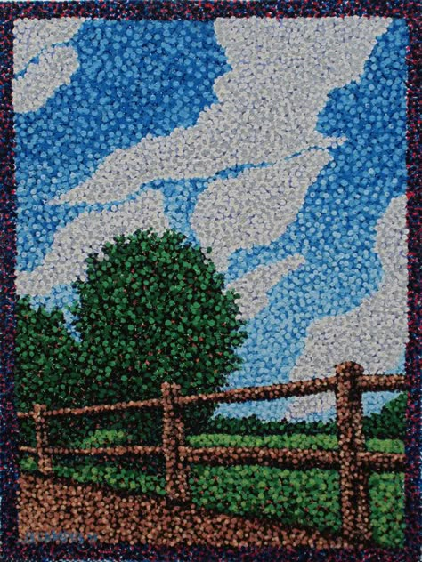 Pointillism No. 22 Field 3 Oil on wood panel 9x12" 2011 Pointalism Art, Pour Painting Techniques, Canvas Art Painting Acrylic, Creative Arts Therapy, Acrylic Painting Ideas, Flow Painting, Easy Canvas Art, Textured Canvas Art, Small Canvas Art