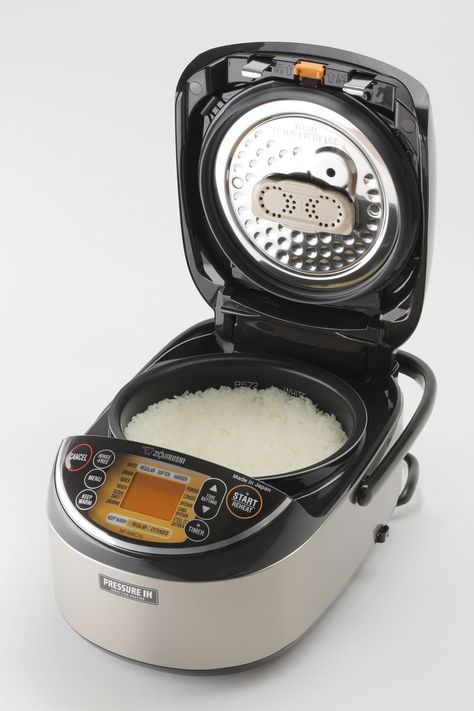 Introducing... our top-of-the-line Pressure Induction Heating Rice Cooker & Warmer NP-NWC10/18.  Learn more about this new product at platinumricecooker.com! Japanese Rice Cooker, Electric Rice Cooker, Spatula Holder, Steel Cut Oatmeal, 24 Hour Clock, Cook Rice, Perfect Rice, Induction Heating, Rice Cookers