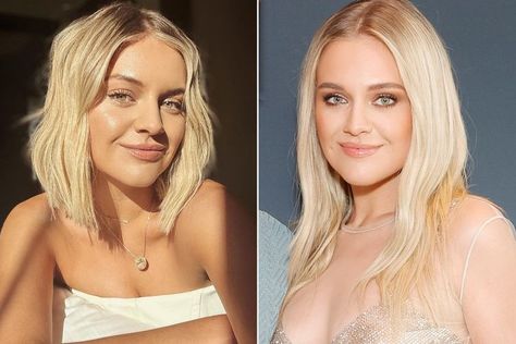 Kelsea Ballerini Hair Short, Kelsea Ballerini Short Hair, Kelsea Ballerini Hair, Chic Hairstyle, Hair Tuck, Wavy Lob, Blonde Waves, Kelsea Ballerini, Long Locks