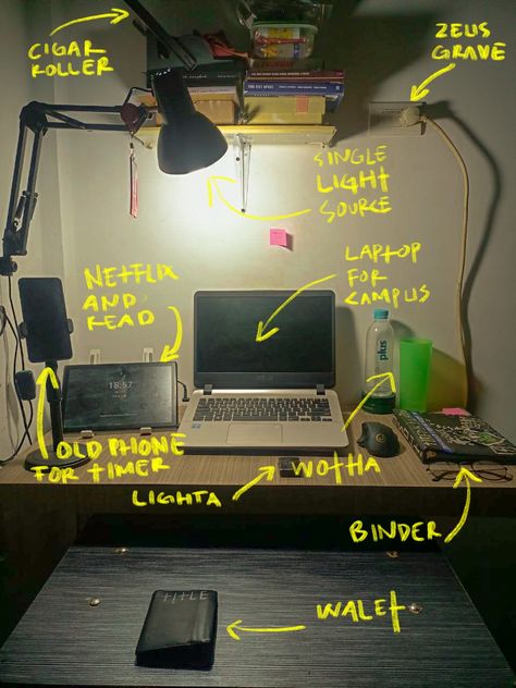 Desk Setup For Students, Desk Astethic, Laptop Desk Setup, Study Setup, Small Room Setup, Study Desk Organization, Craft Closet Organization, Study Desk Decor, Computer Desk Setup