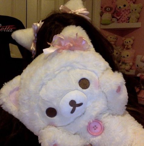 A Woman, Teddy Bear, Hair, Pink, White