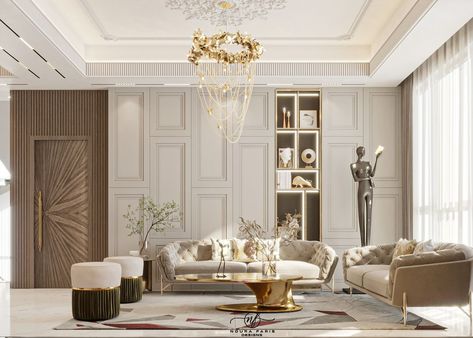 Neoclassical Interior Design, Drawing Room Interior, Drawing Room Interior Design, Luxury Living Room Decor, Neoclassical Interior, Classic Interior Design, Classic Living Room, Living Room Design Decor, Elegant Living Room