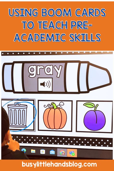 Are you tired of the same old teaching methods during your whole-group instruction? Look no further than Boom Cards TM! These digital cards are a game-changer for keeping your students engaged while learning important pre-academic skills, whether they are in preschool or kindergarten. Even better, Boom Cards TM can be used for speech therapy as well, making them a versatile tool for all educators. Say goodbye to boring lectures and hello to interactive and fun learning with Boom Cards TM. Prek Literacy, Circle Time Activities, Schedule Cards, Speech Therapy Resources, Preschool Special Education, Thematic Units, Interactive Cards, Interactive Book, Time Activities