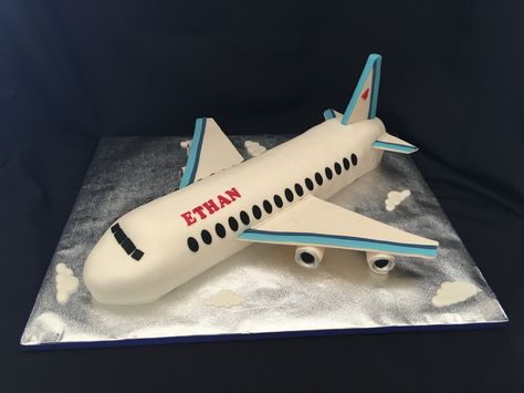 Airplane cake. By Sprinkles and Sweets in seattle. Happy Birthday Airplane, Aeroplane Cake, Airplane Birthday Cakes, Cartoon Birthday Cake, Airplane Cake, 4th Birthday Cakes, Cartoon Cake, Cake Online, Cake Makers