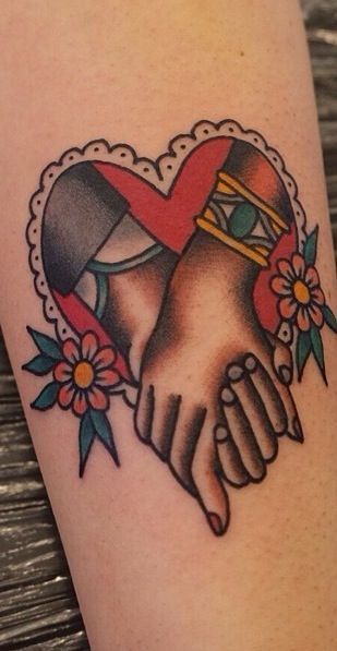 American Traditional Love Tattoo, Romantic Traditional Tattoo, Boxer Tattoo, Anniversary Tattoo, American Traditional Tattoos, Couple Tattoo, Tattoo Traditional, Geniale Tattoos, Traditional Tattoo Art