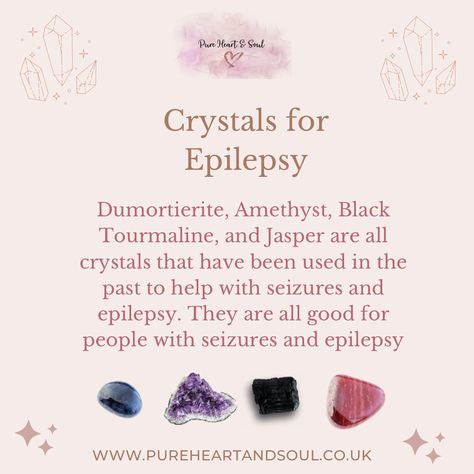 Epilepsy crystals Crystals For Seizures, Natural Remedies For Seizures, Seizures Quotes, Seizures Non Epileptic, Seizures Awareness, Halifax West Yorkshire, Crystal Girl, Healing Guide, Dreads Styles For Women